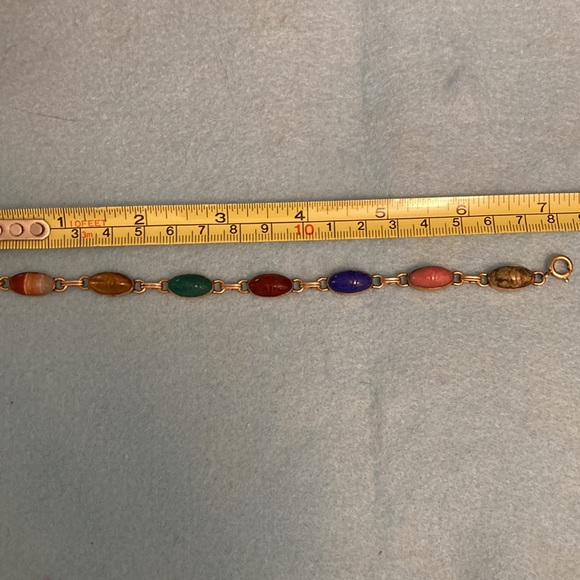 Vintage 12k gold filled Egyptian Scarab Bracelet 7 inches - Picture 7 of 7